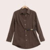 Brown wrap style shirt