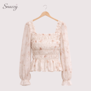 Smocked Floral Top