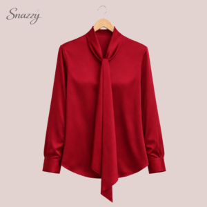 Satin Tie Blouse