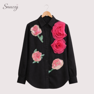 Rose Appliqué Shirt